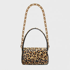 Lulu Calf Hair Hobo Leopard