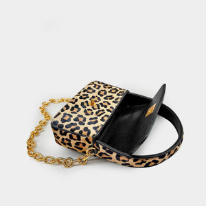 Lulu Calf Hair Hobo Leopard
