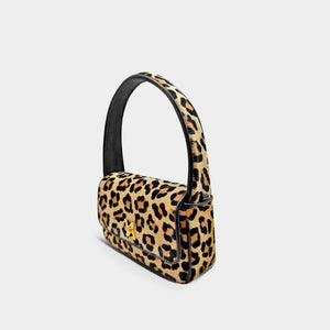 Lulu Calf Hair Hobo Leopard