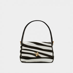 Lulu Calf Hair Hobo Zebra