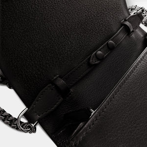 Mini Giovanna Braided Clutch Black