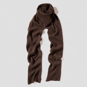 Neck Warmer with Scarf Brown