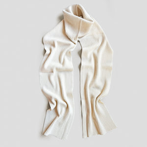Neck Warmer with Scarf Off White