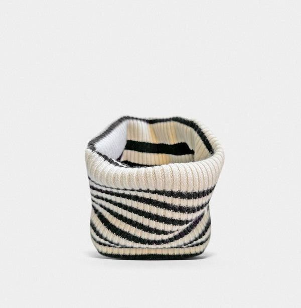 Neck Warmer Aspen Striped Cashmere Black/White