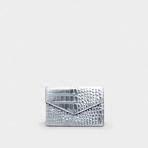 Pouch Croc Silver