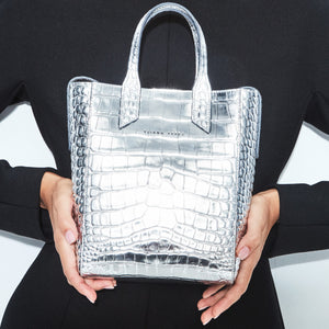 Mini Sarah Tote Silver