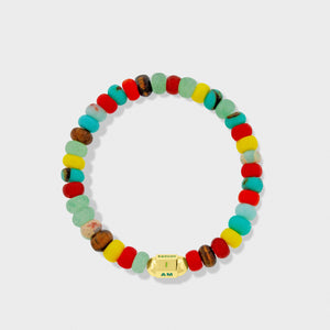 LM x YY Bracelet Green Aventurine, Tiger's Jasper, Glass Beads I AM ENOUGH
