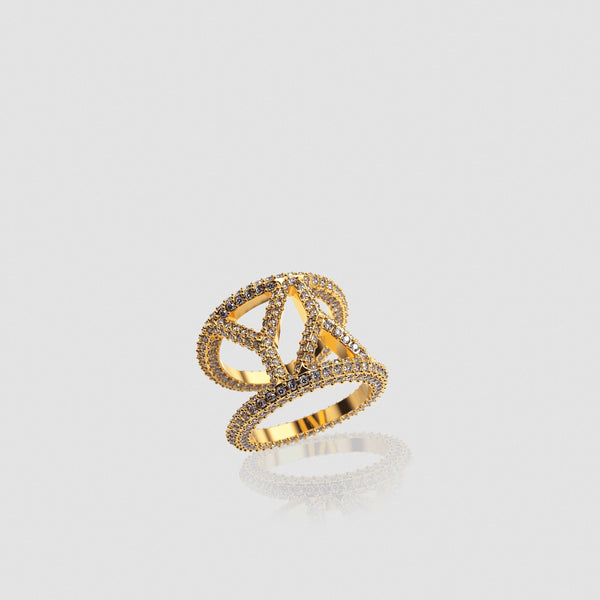 Icon Ring Crystal Gold