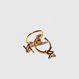 YY Signature Mini Hoop Earrings Gold