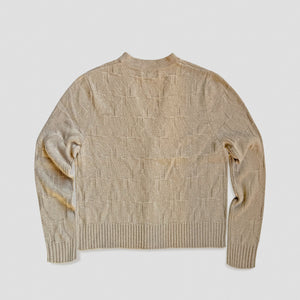 Cardigan Sweater YY Logomania Sand