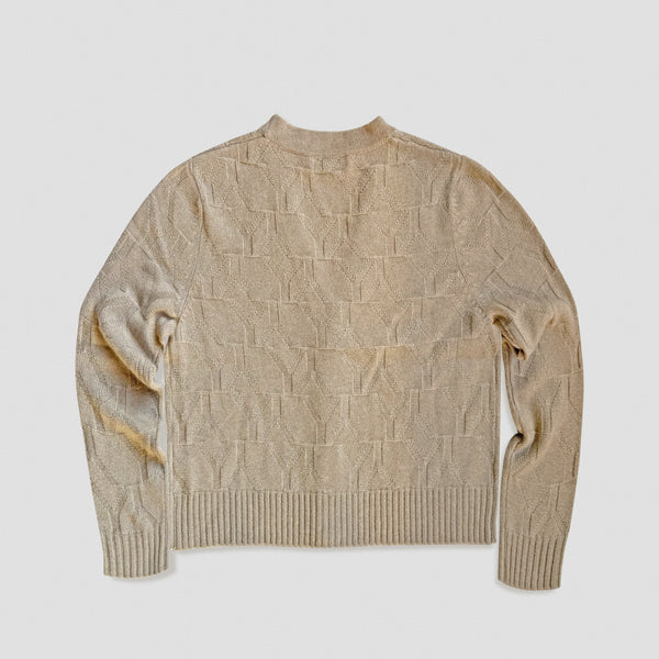 Cardigan Sweater YY Logomania Sand