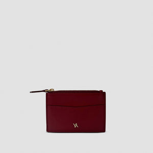 Zipped Card Case Bordeaux