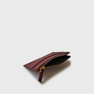 Zipped Card Case Bordeaux