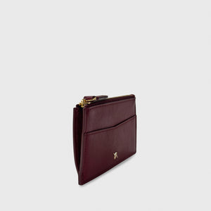 Zipped Card Case Bordeaux