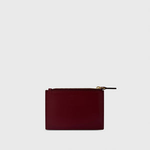Zipped Card Case Bordeaux