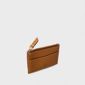 Zipped Card Case Camel