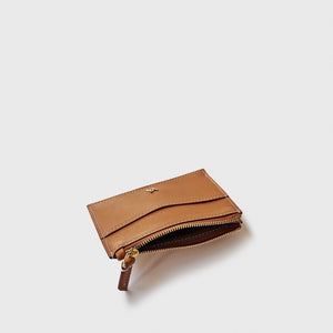 Zipped Card Case Camel