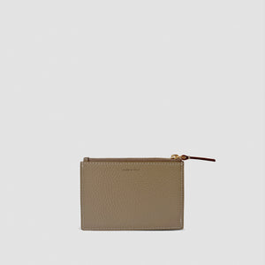 Zipped Card Case Taupe