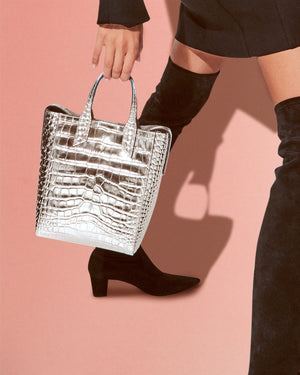 YLIANA YEPEZ Mini Sarah silver tote