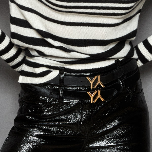 Mini Icon Belt Calf Hair Black