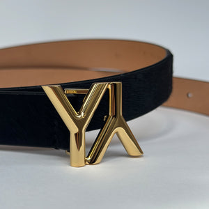 Mini Icon Belt Calf Hair Black