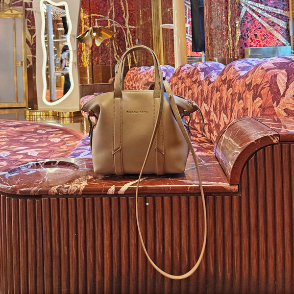 Bolso satchel Mini Carmen taupe