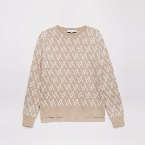 Gamma Sweater Sand/White