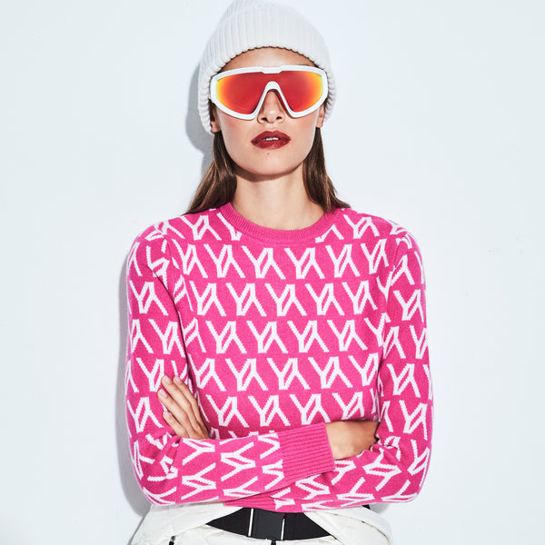 Gamma Sweater Pink/White
