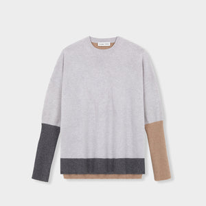 Boxy Sweater Multi Light Grey