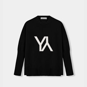 Boxy Sweater YY Logo Black