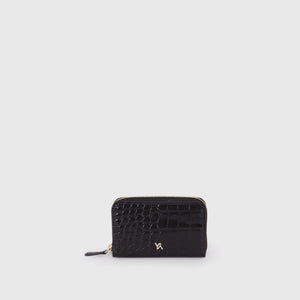 Card Holder Croc Black