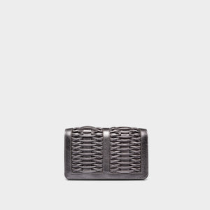 Lea Braided Clutch Pewter