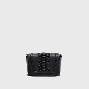 Mini Eugenia Braided Crossbody Black