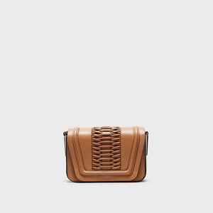 Mini Eugenia Braided Crossbody Camel