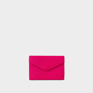 Pouch croc neon pink
