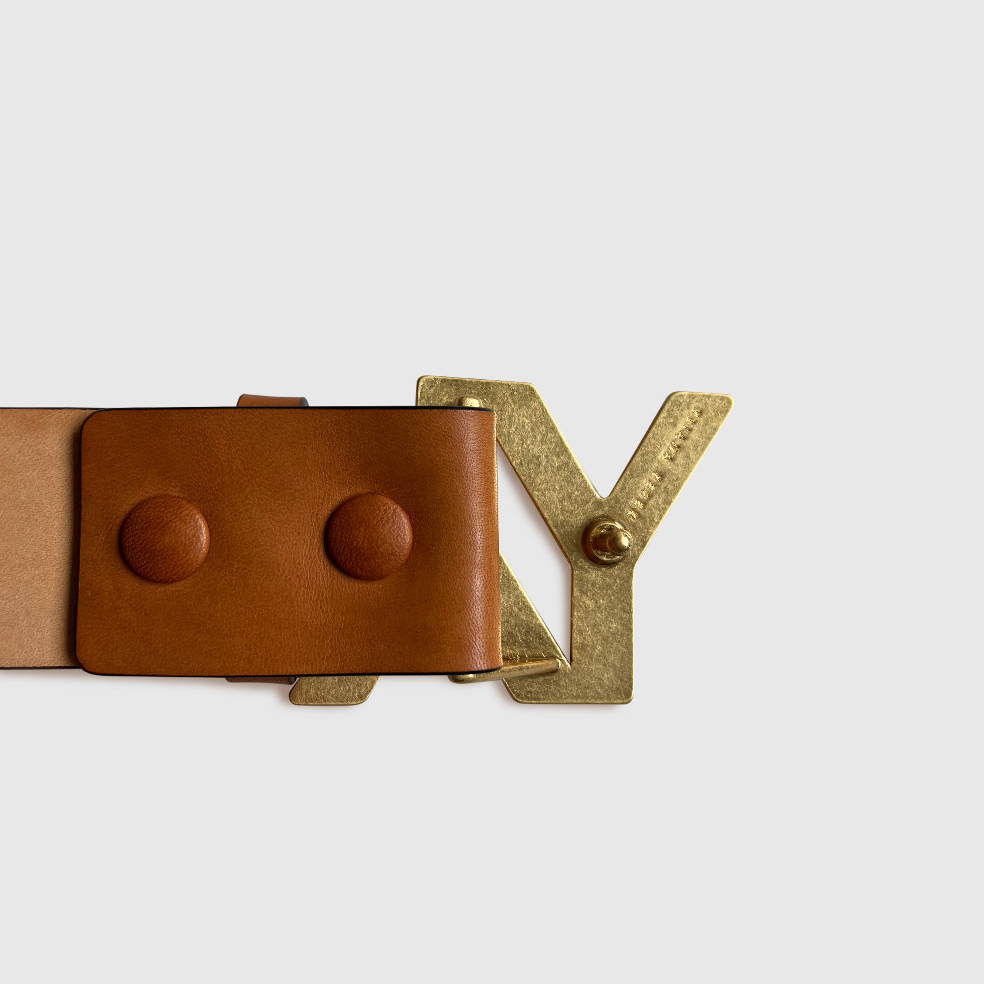 Monogram Buckle with belt vachetta Leather black – Yliana Yepez