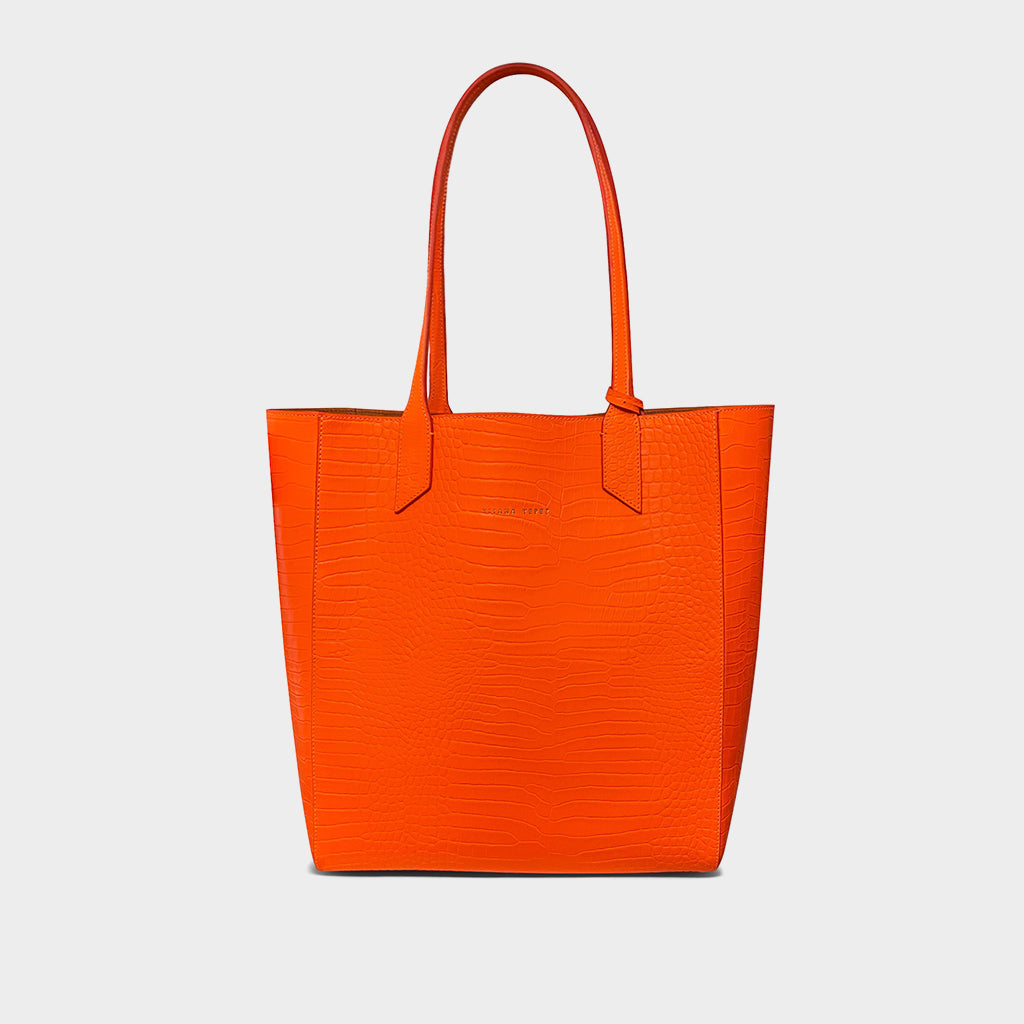 Lillith PVC Tote Bag in Orange - Khaite