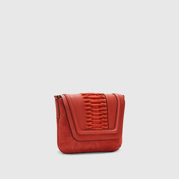 YLIANA YEPEZ handbags fabiana clutch braided leather suede orange burn