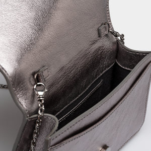Lea Braided Clutch Pewter