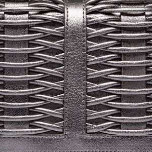 Lea Braided Clutch Pewter