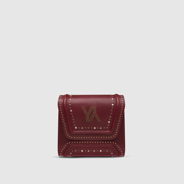 YLIANA YEPEZ bags Mini Giovanna clutch burgundy metallic studs