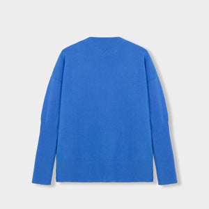 Boxy Sweater with YY Logo Cobalt