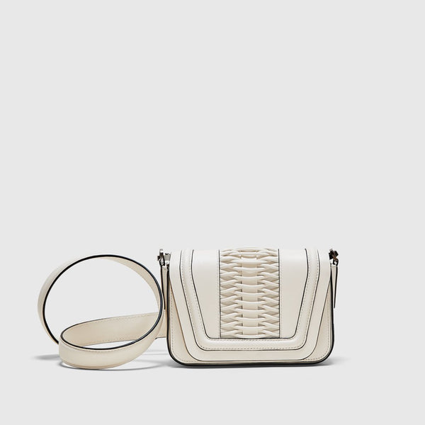 YLIANA YEPEZ handbags mini eugenia clutch braided leather off white
