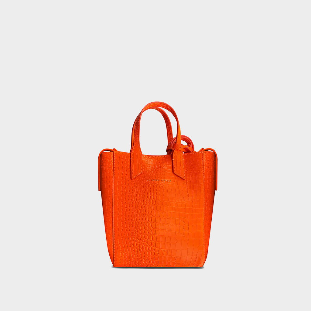 Mini Sarah orange neon tote – YLIANA YEPEZ - Main Image